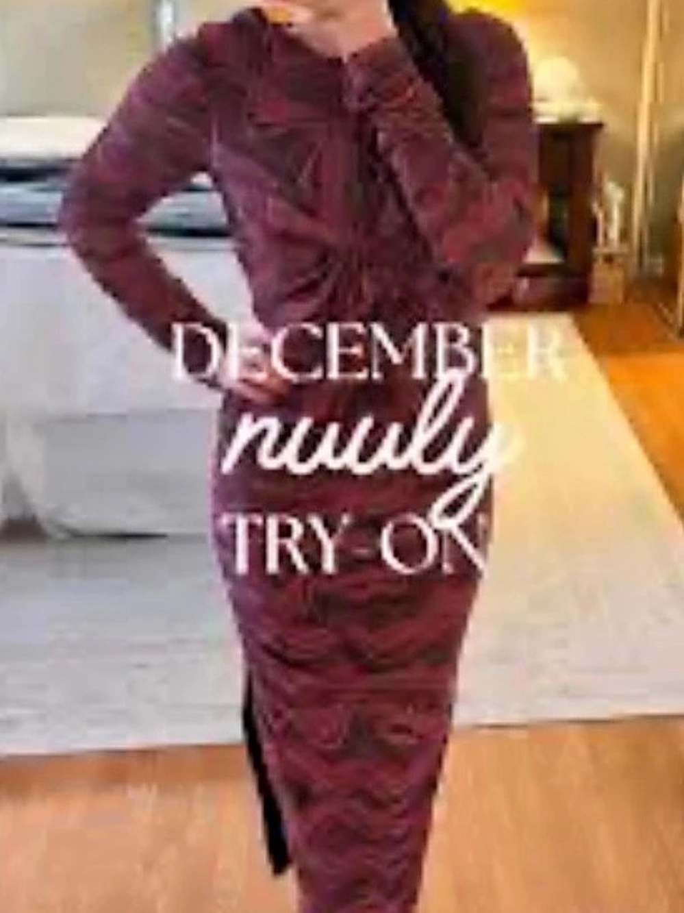 Saylor Liline Abstract Mesh Dress Purple & Red